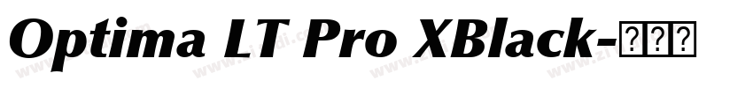Optima LT Pro XBlack字体转换